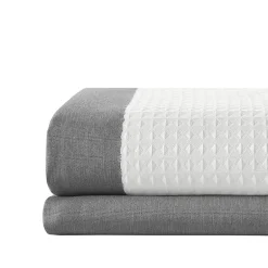 Madison Park Spa Waffle With 3m Treatment Shower Curtain