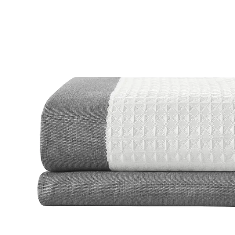 Madison Park Spa Waffle With 3m Treatment Shower Curtain