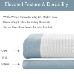 Madison Park Spa Waffle With 3m Treatment Shower Curtain