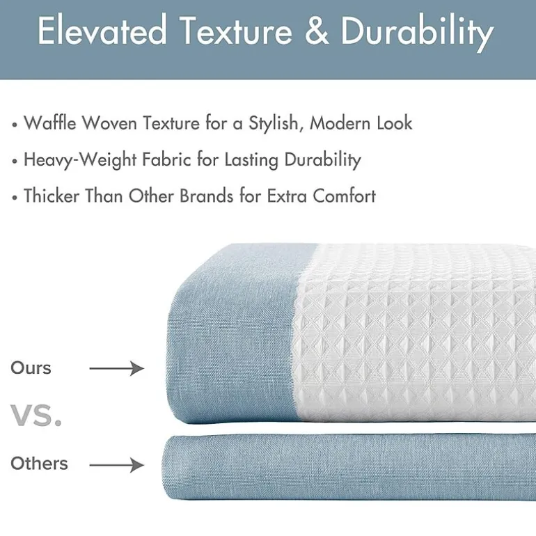 Madison Park Spa Waffle With 3m Treatment Shower Curtain