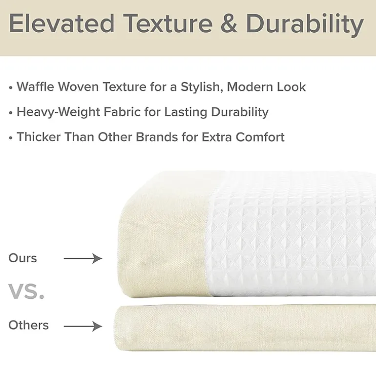 Madison Park Spa Waffle With 3m Treatment Shower Curtain