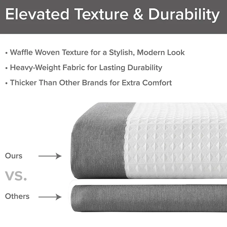 Madison Park Spa Waffle With 3m Treatment Shower Curtain