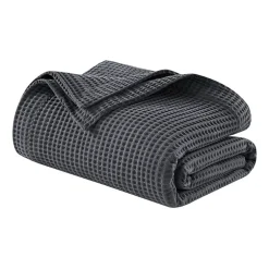 Madison Park Waffle Weave Cotton Lightweight Blanket