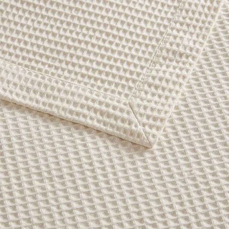 Madison Park Waffle Weave Cotton Lightweight Blanket