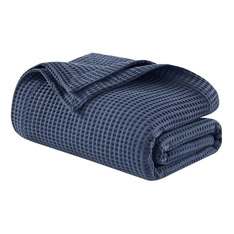 Madison Park Waffle Weave Cotton Lightweight Blanket