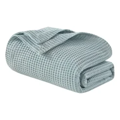 Madison Park Waffle Weave Cotton Lightweight Blanket