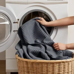 Madison Park Waffle Weave Cotton Lightweight Blanket