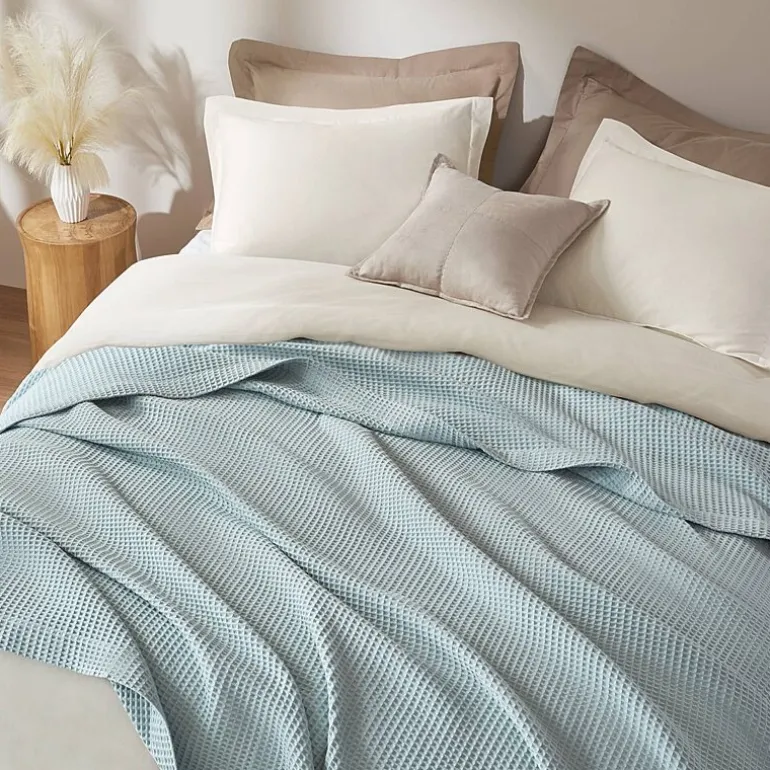 Madison Park Waffle Weave Cotton Lightweight Blanket