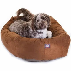 Majestic Pet Suede Bagel Pet Bed