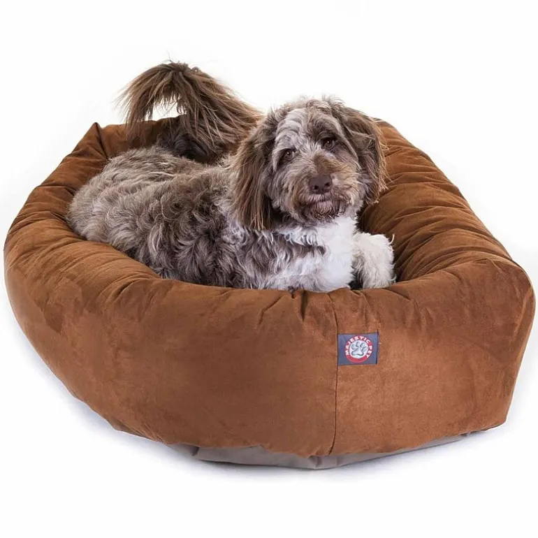 Majestic Pet Suede Bagel Pet Bed