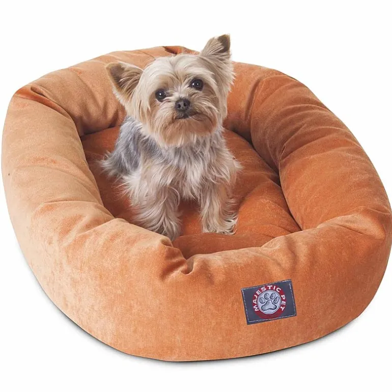 Majestic Pet Villa Collection Micro-Velvet Bagel Pet Bed