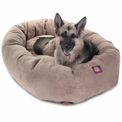 Majestic Pet Villa Collection Micro-Velvet Bagel Pet Bed