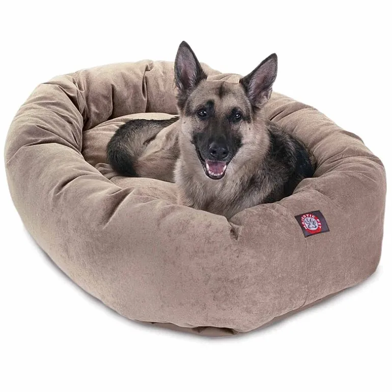 Majestic Pet Villa Collection Micro-Velvet Bagel Pet Bed