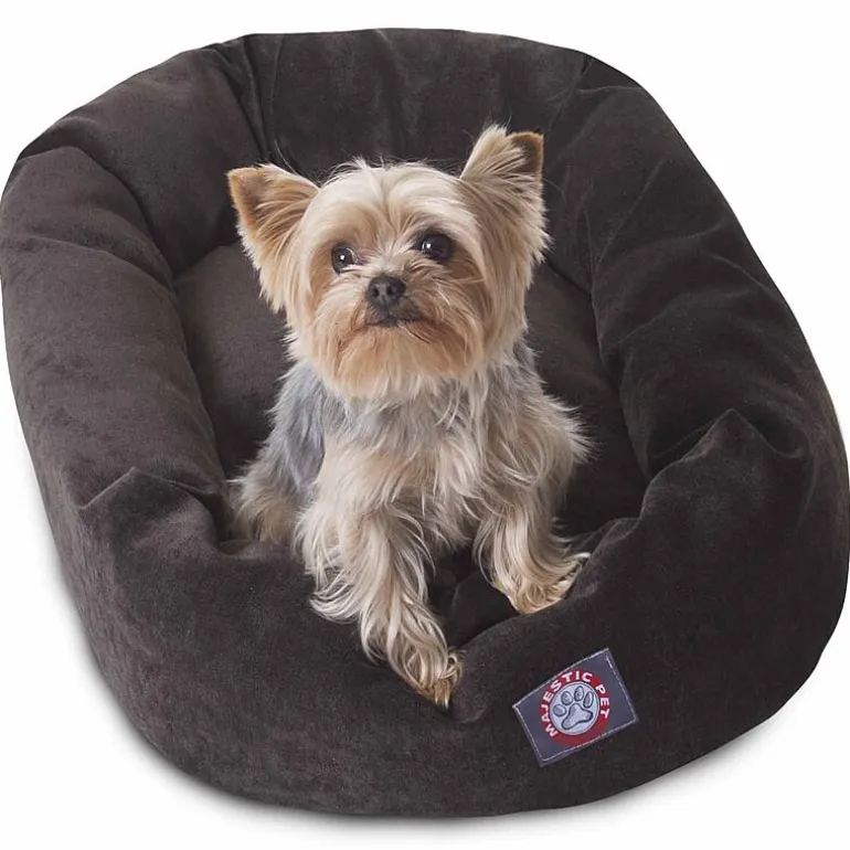 Majestic Pet Villa Collection Micro-Velvet Bagel Pet Bed