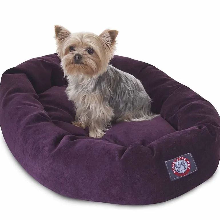 Majestic Pet Villa Collection Micro-Velvet Bagel Pet Bed