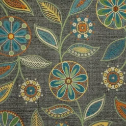 Maples Modern Floral Collection Washable Skid Resistant Indoor Rectangular Accent Rug