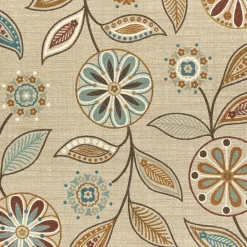 Maples Modern Floral Collection Washable Skid Resistant Indoor Rectangular Accent Rug