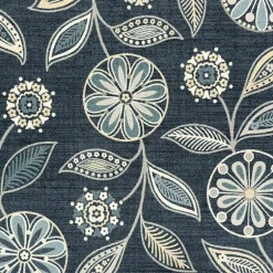Maples Modern Floral Collection Washable Skid Resistant Indoor Rectangular Runner
