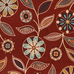 Maples Modern Floral Collection Washable Skid Resistant Indoor Rectangular Runner