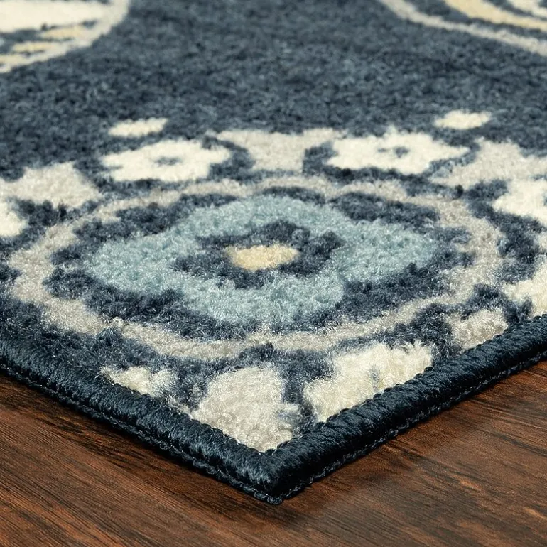 Maples Modern Floral Collection Skid Resistant Indoor Rectangular Area Rug