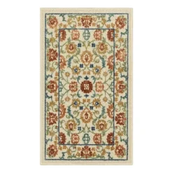Maples Persian Tan Floral Indoor Rectangular Accent Rug