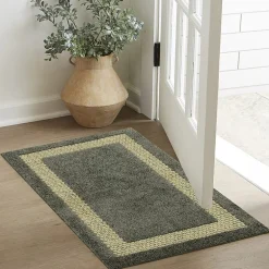 Maples Solid Cut and Loop Indoor Rectangular Accent Rug