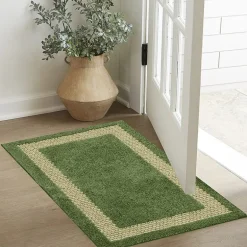 Maples Solid Cut and Loop Indoor Rectangular Accent Rug