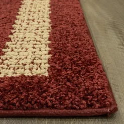 Maples Solid Cut and Loop Indoor Rectangular Accent Rug