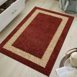 Maples Solid Cut and Loop Indoor Rectangular Accent Rug
