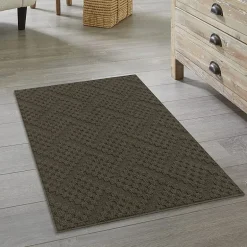 Maples Textured Solid Weave Indoor Rectangular Accent Rug