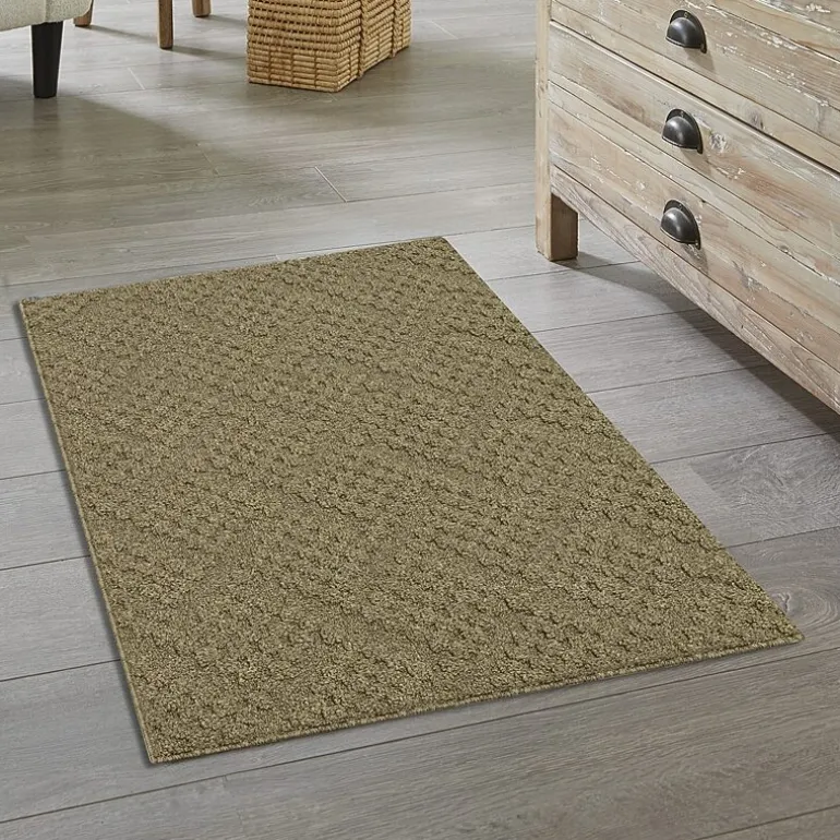 Maples Textured Solid Weave Indoor Rectangular Accent Rug