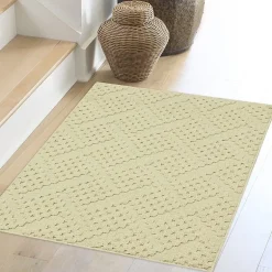 Maples Textured Solid Weave Indoor Rectangular Accent Rug