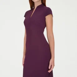 Marc New York Womens V Neck Short Sleeve Sheath Dress