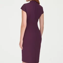 Marc New York Womens V Neck Short Sleeve Sheath Dress
