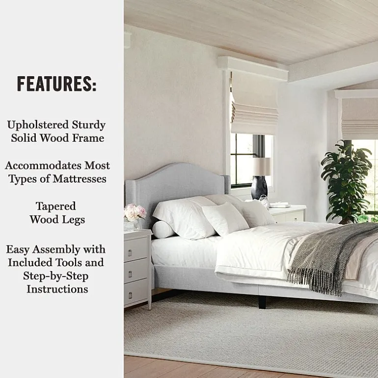 Martha Stewart Amelia Upholstered Platform Bed