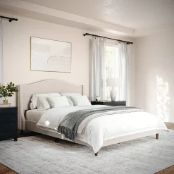 Martha Stewart Amelia Upholstered Platform Bed
