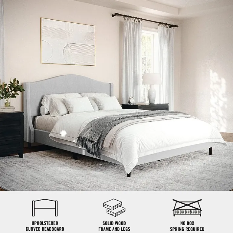 Martha Stewart Amelia Upholstered Platform Bed