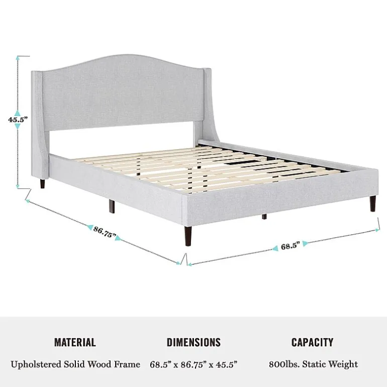 Martha Stewart Amelia Upholstered Platform Bed