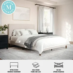Martha Stewart Britta Upholstered Platform Bed