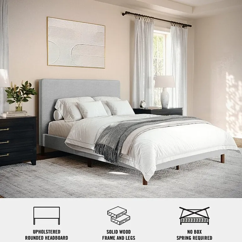 Martha Stewart Britta Upholstered Platform Bed