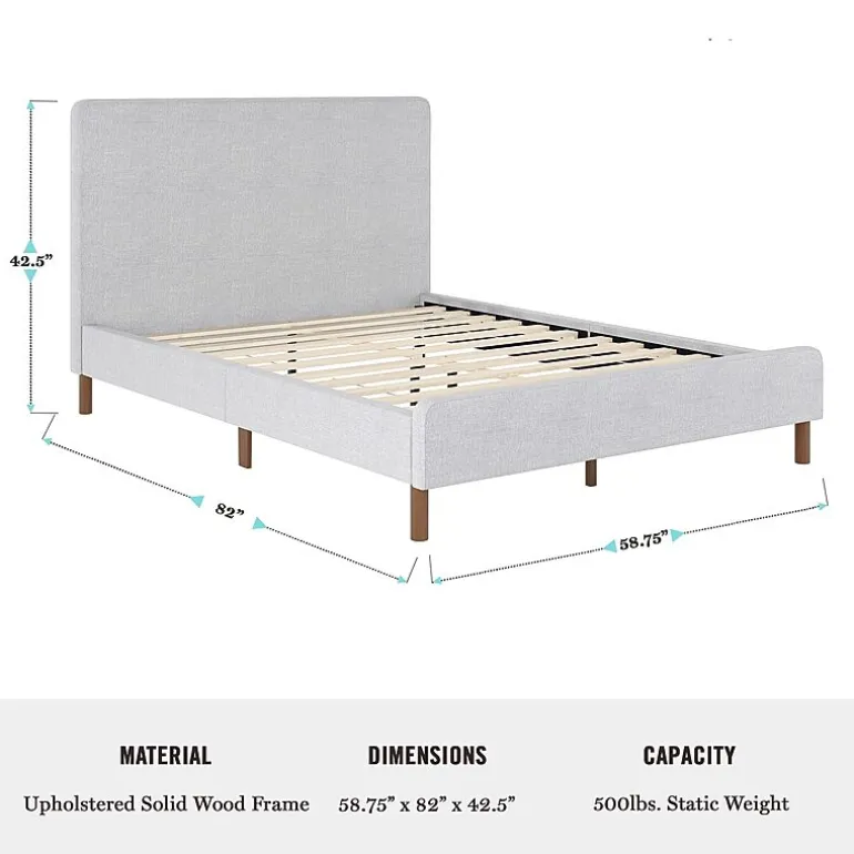 Martha Stewart Britta Upholstered Platform Bed
