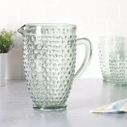 Martha Stewart Chauncey Hobnail Glass Serving Pitcher