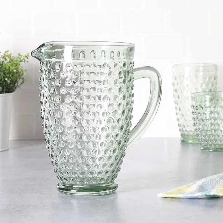 Martha Stewart Chauncey Hobnail Glass Serving Pitcher
