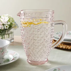 Martha Stewart Chauncey Hobnail Glass Serving Pitcher