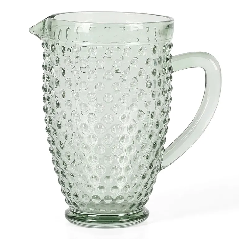 Martha Stewart Chauncey Hobnail Glass Serving Pitcher