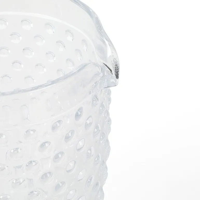 Martha Stewart Chauncey Hobnail Glass Serving Pitcher