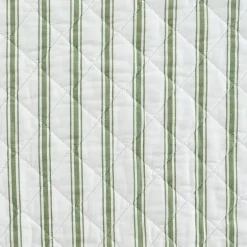 Martha Stewart Core Ticking Stripe Easy Care Quilt Set
