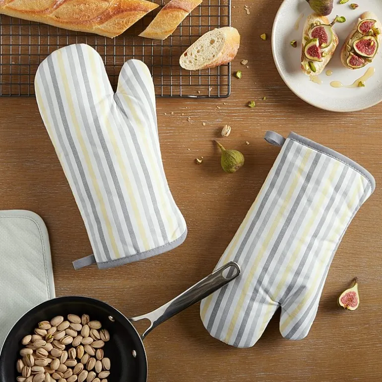 Martha Stewart Daisy Stripe 2-pc. Oven Mitt Set