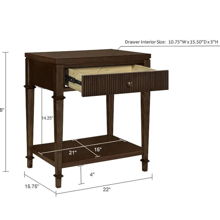 Martha Stewart 1-Drawer Nightstand