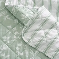 Martha Stewart French Bird Floral Easy Care Quilt Set